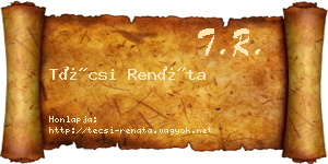 Técsi Renáta névjegykártya