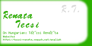 renata tecsi business card